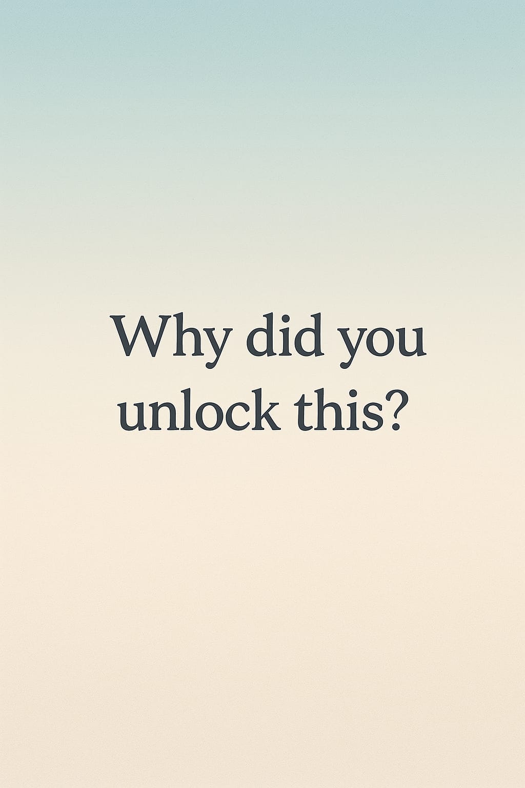 Lock screen message