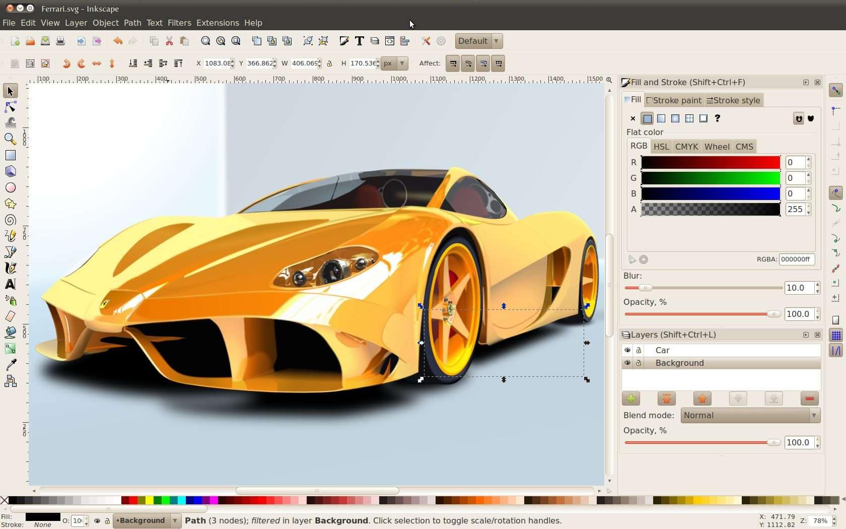 Inkscape screenshot