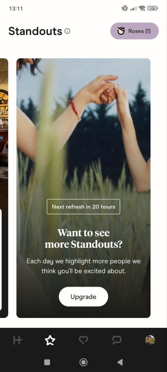 hinge dating app standouts screenshot