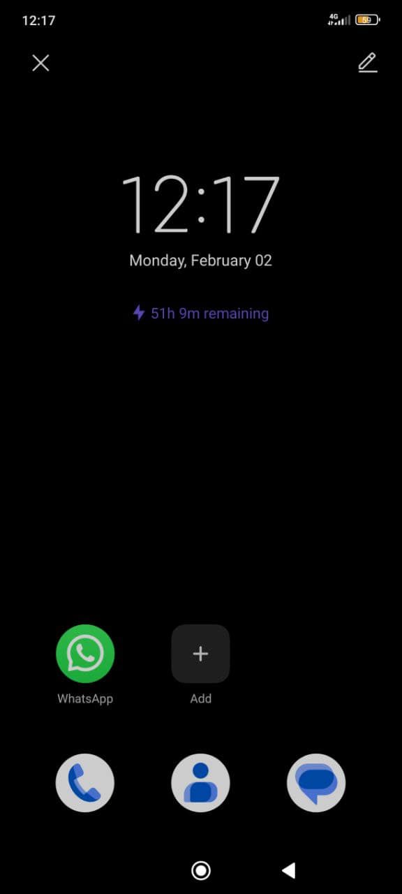 Phone in battery saving mode