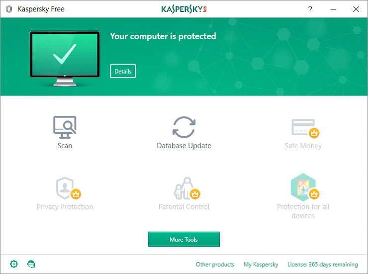 Free Antivirus: Kaspersky