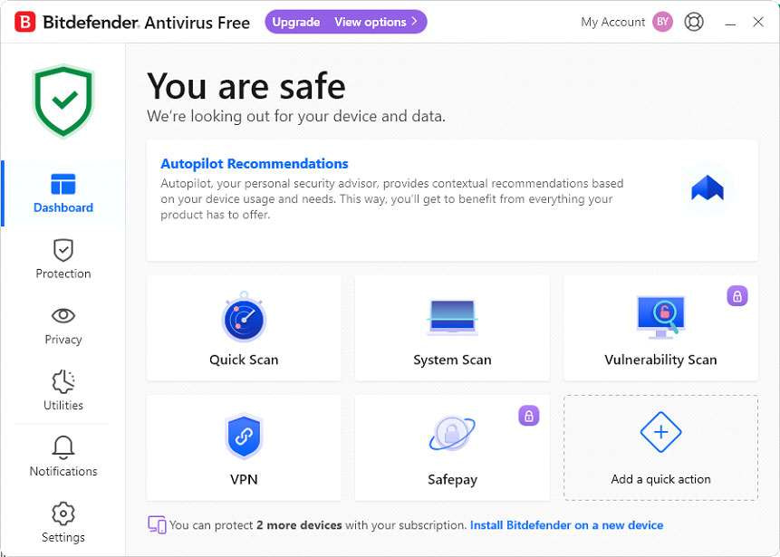 Free Antivirus: Bitdefender