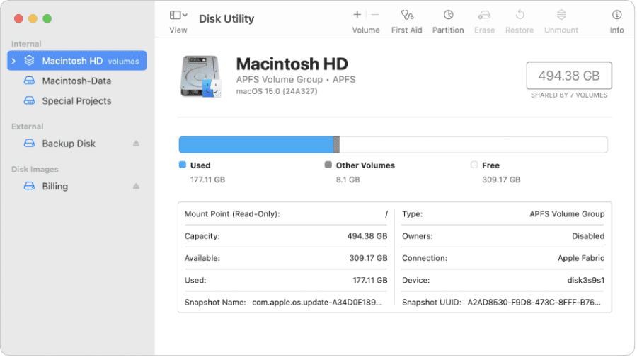 Access Disk Utility to get started