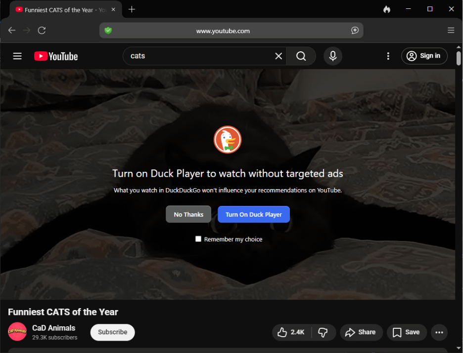 Duck Player is a fantastic way to watch YouTube videos.