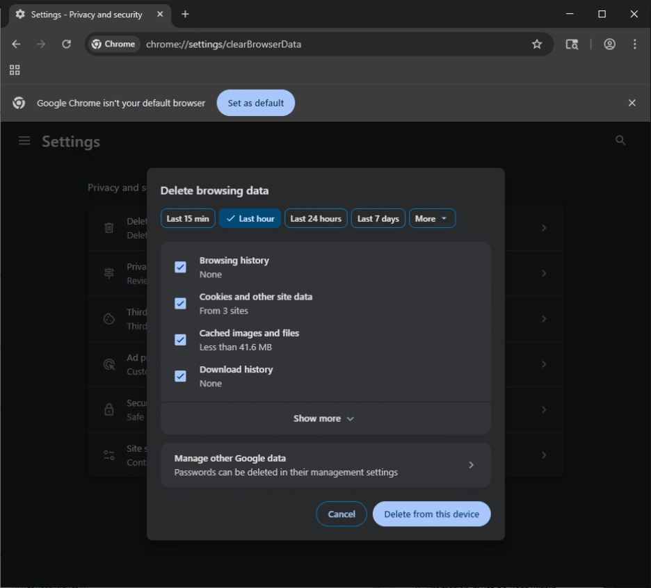 Clearing your cache is step one in saving memory.