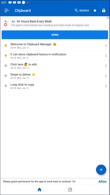 Clipboard Manager is simple and reliable.