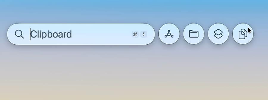 Here is where the clipboard on macOS is built into the Spotlight.